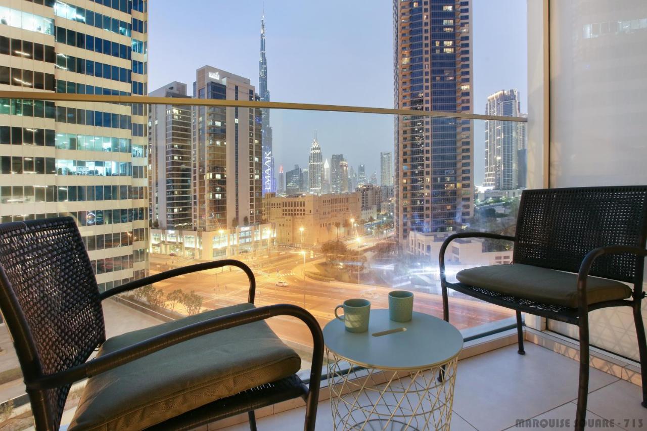 דובאי Luxury Studios With Burj Khalifa Or Canal View In Downtown - Marquise Square Tower מראה חיצוני תמונה