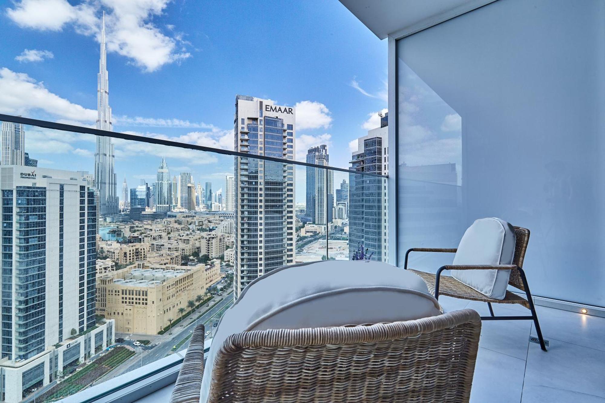 דובאי Luxury Studios With Burj Khalifa Or Canal View In Downtown - Marquise Square Tower מראה חיצוני תמונה